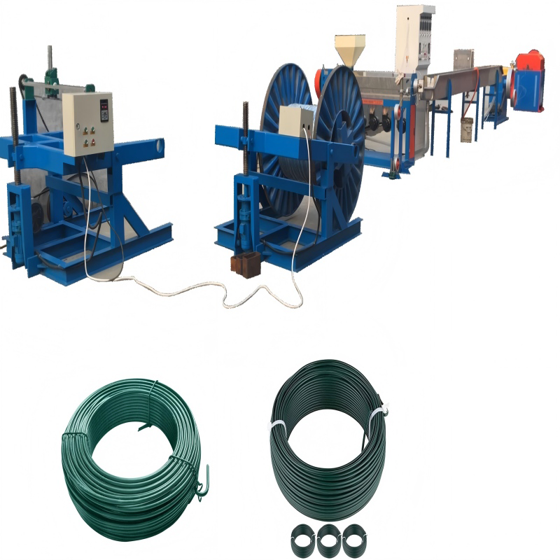 Automatic PVC Coating Wire Production Line Machine Equipment For Plastic Dip Galvanized Steel